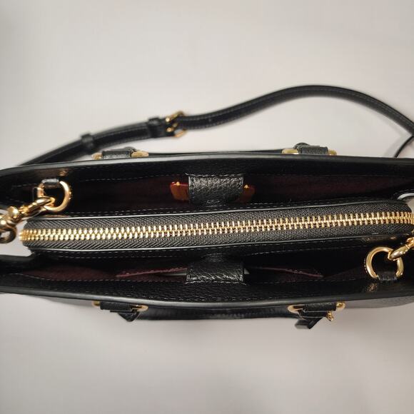 NWT Coach CAL54 Savannah Small Carryall Bag In Leather/Gold/Black - Picture 6 of 7